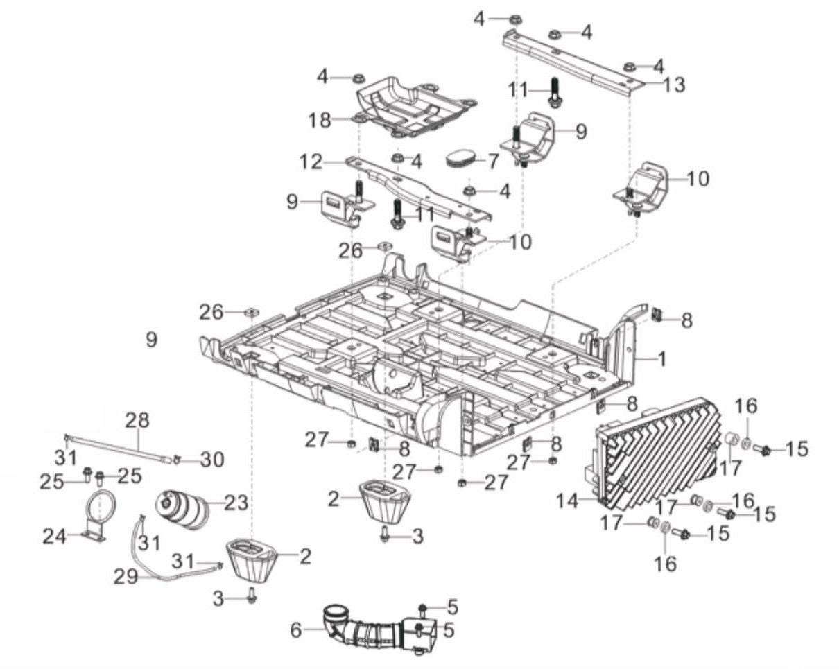 BE3500IP Generator Inverter Base Assembly Parts by BE Power Equipment