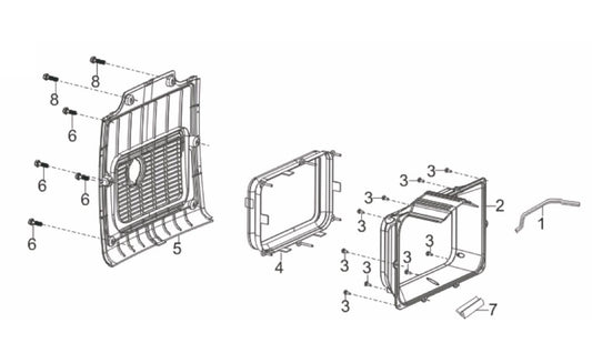 BE3500IP Inverter Generator Muffler Cover Assembly Parts by BE Power Equipment