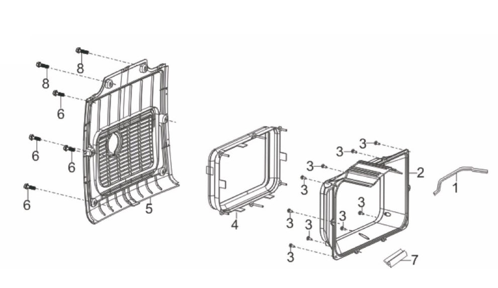 BE3500IP Inverter Generator Muffler Cover Assembly Parts by BE Power Equipment