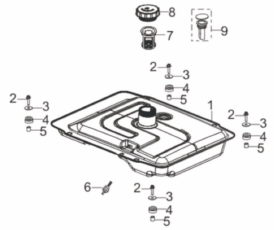 BE3500IP Inverter Generator Fuel Tank Assembly Parts by BE Power Equipment