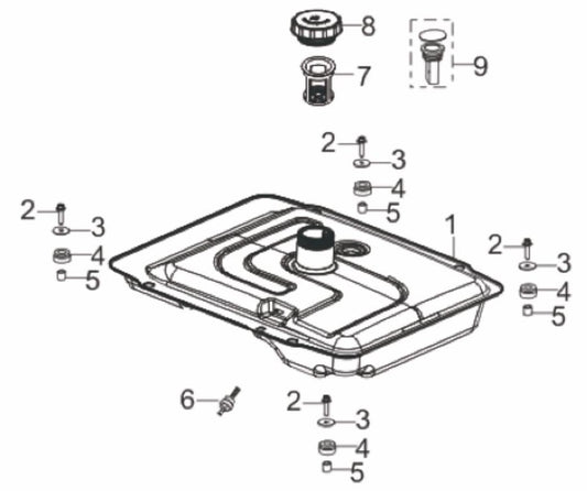 BE3500IP Inverter Generator Fuel Tank Assembly Parts by BE Power Equipment