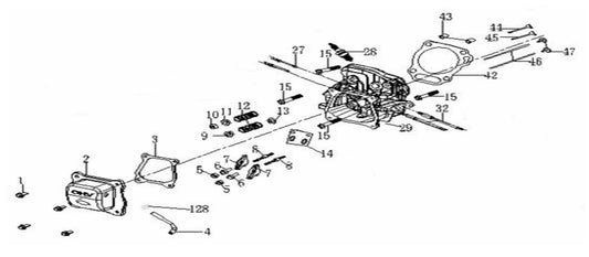 BE3500PS Generator Cylinder Head and Cover Assembly Parts by BE Power Equipment