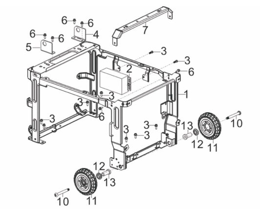 BE3600IE Inverter Generator Engine Frame Assembly Parts by BE Power Equipment