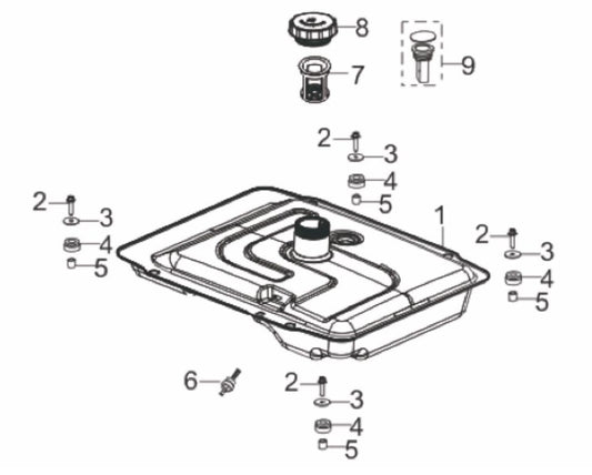 BE3600IE Inverter Generator Fuel Tank Assembly Parts by BE Power Equipment