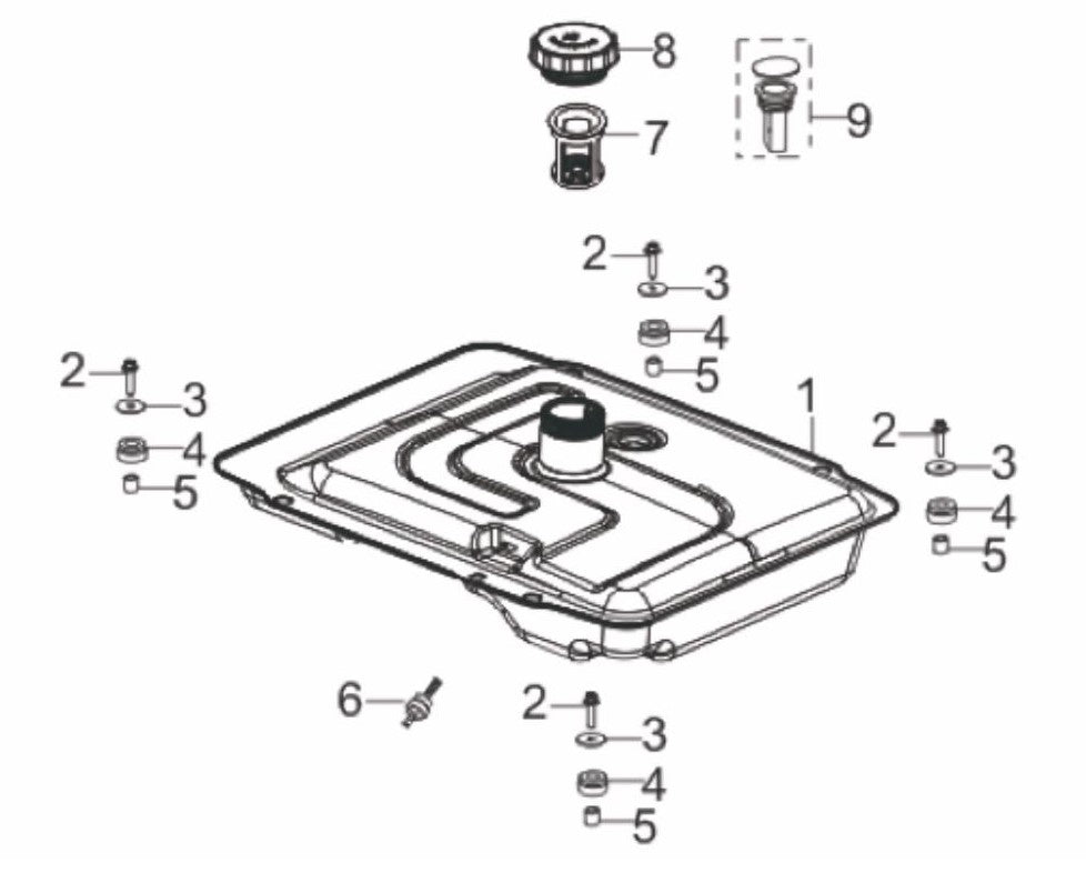 BE3600IE Inverter Generator Fuel Tank Assembly Parts by BE Power Equipment