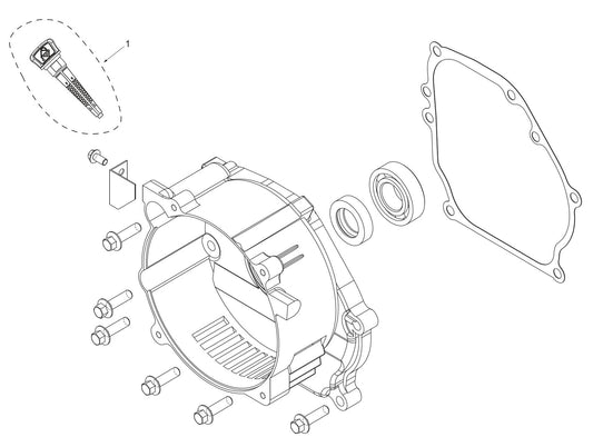 BE3800 Generator Crankcase Cover Assembly Parts by BE Power Equipment