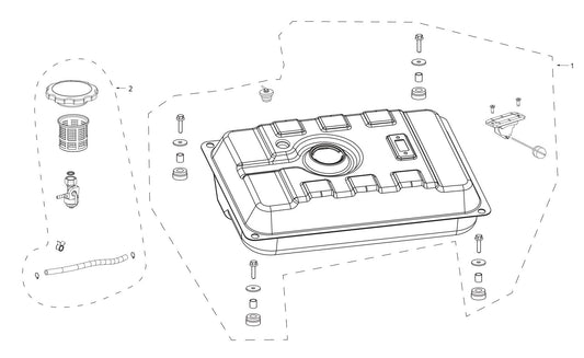 BE3800 Generator Fuel Tank Assembly Parts by BE Power Equipment