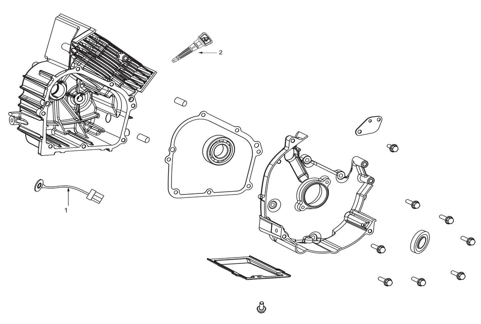 BE4700ID Inverter Generator Crankcase Assembly Parts by BE Power Equipment