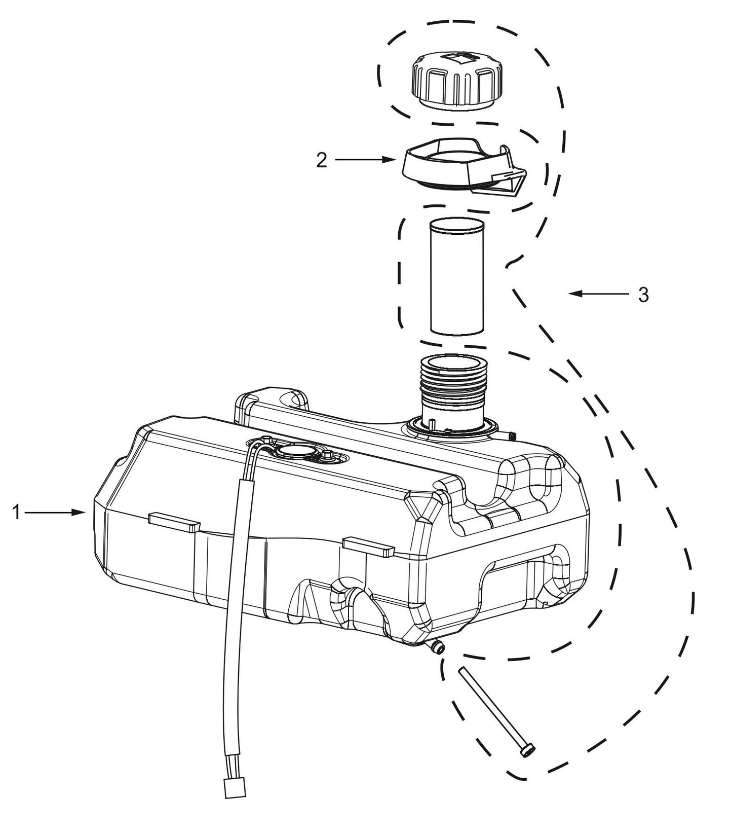 BE4700ID Inverter Generator Fuel Tank Components Assembly Parts by BE Power Equipment
