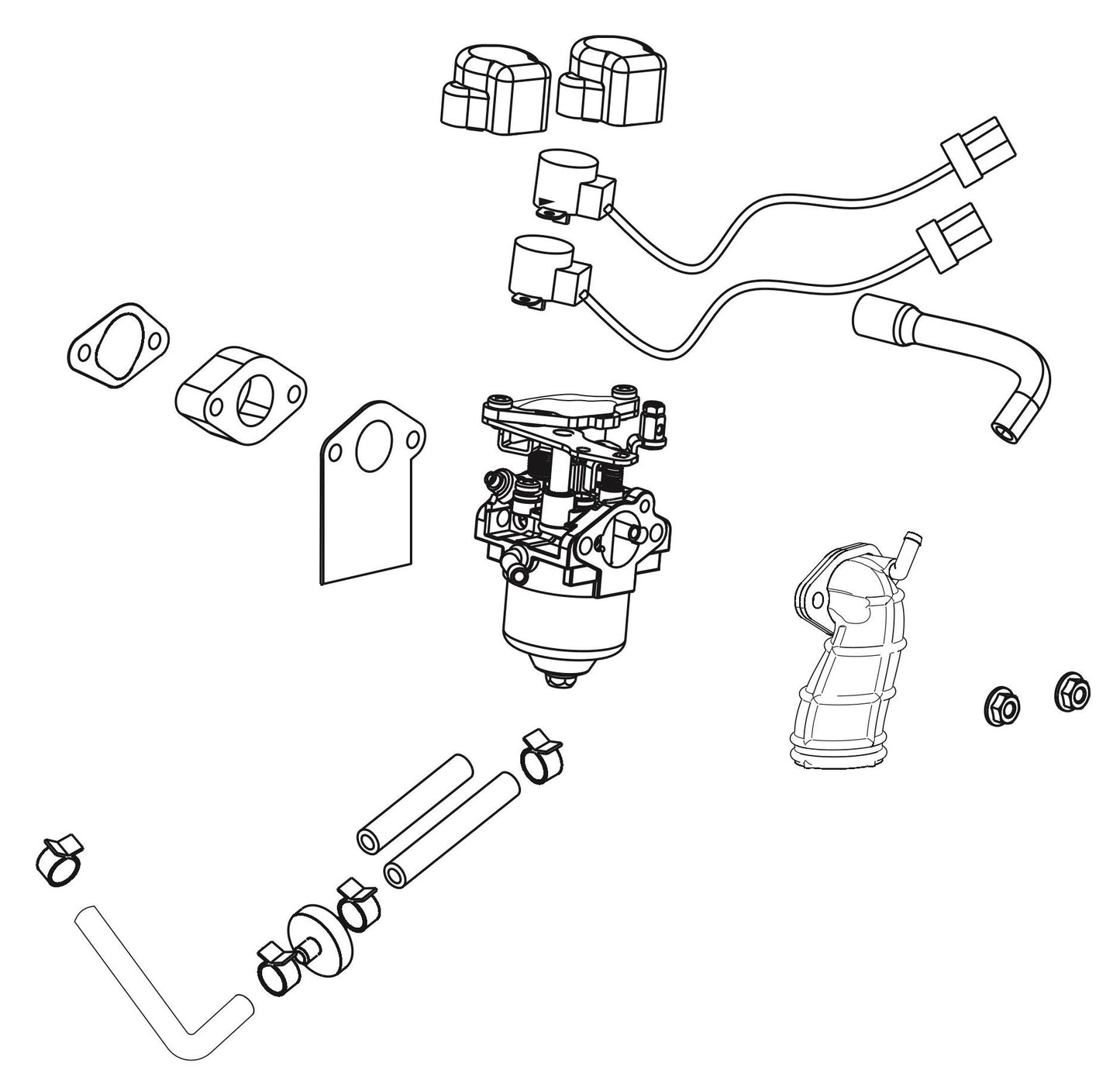 BE4700ID Inverter Generator Carburetor Assembly Parts by BE Power Equipment
