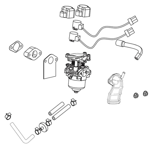 BE4700ID Inverter Generator Carburetor Assembly Parts by BE Power Equipment