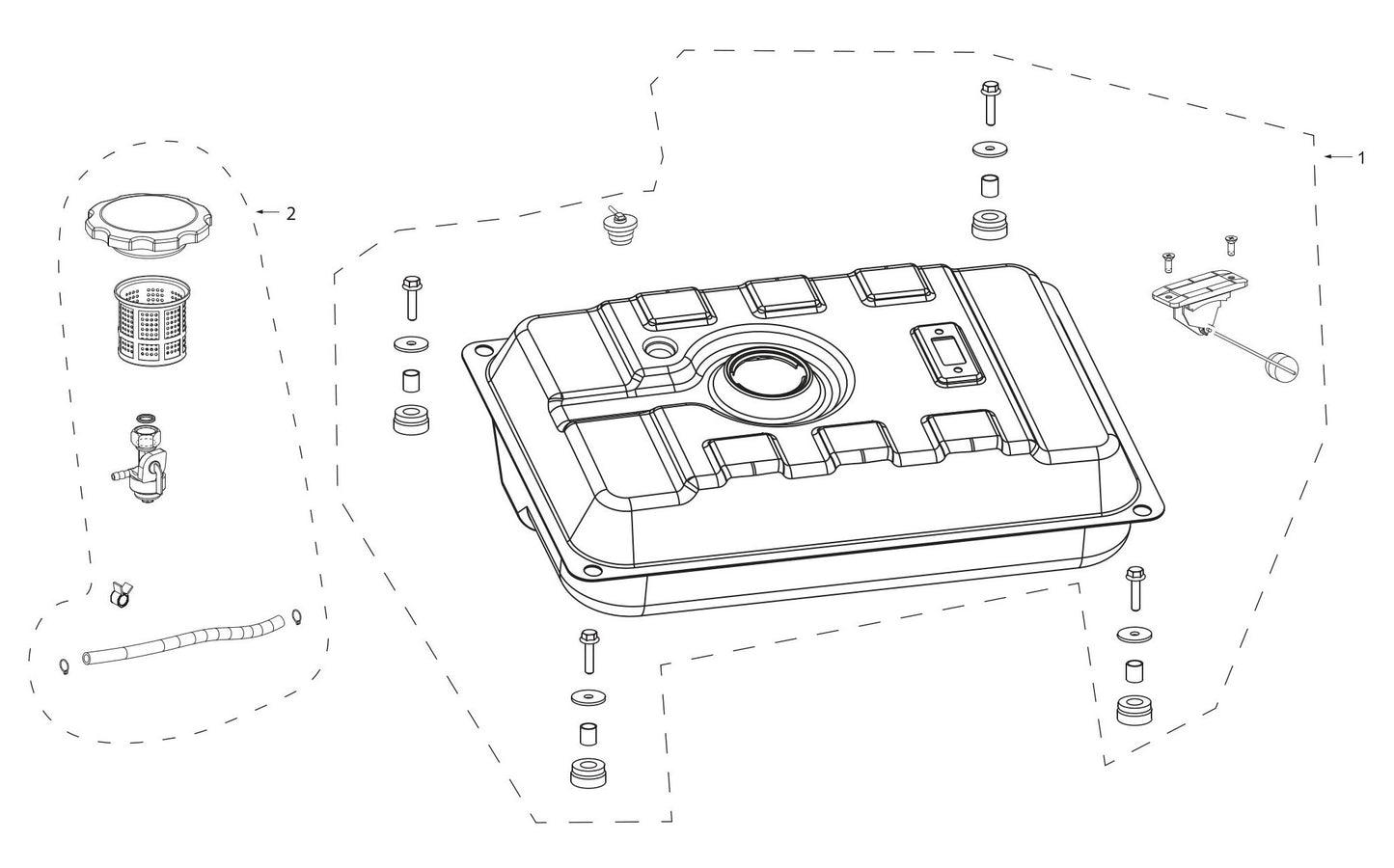 BE4800 Generator Fuel Tank Assembly Parts by BE Power Equipment