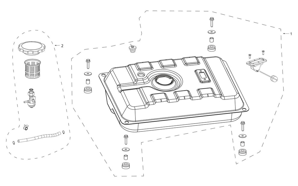 BE4800 Generator Fuel Tank Assembly Parts by BE Power Equipment