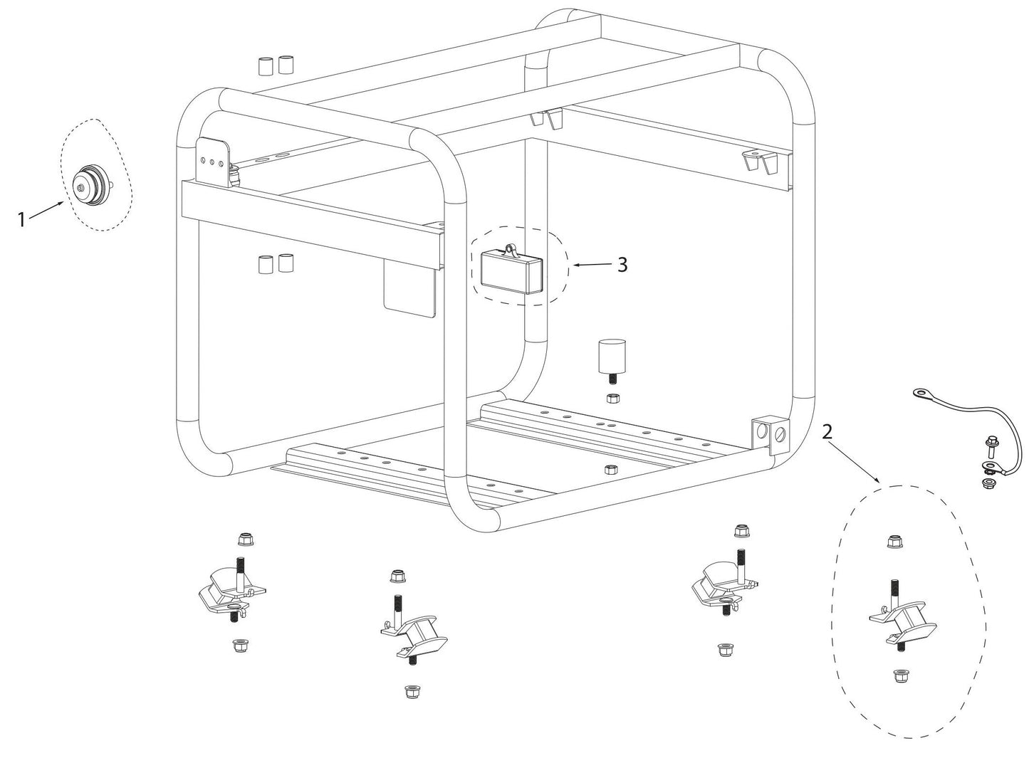 BE4800 Generator Frame Assembly Parts by BE Power Equipment