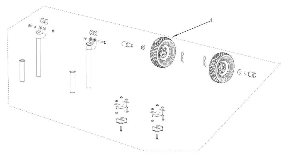 BE7000 Generator Wheel and Handle Set Assembly Parts by BE Power Equipment
