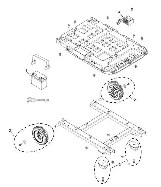 BE7500ID Inverter Generator Floor Assembly Parts by BE Power Equipment
