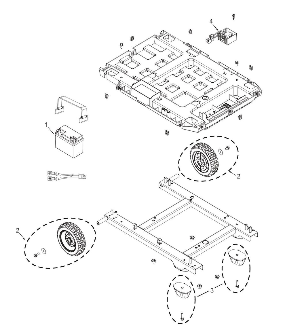 BE7500ID Inverter Generator Floor Assembly Parts by BE Power Equipment