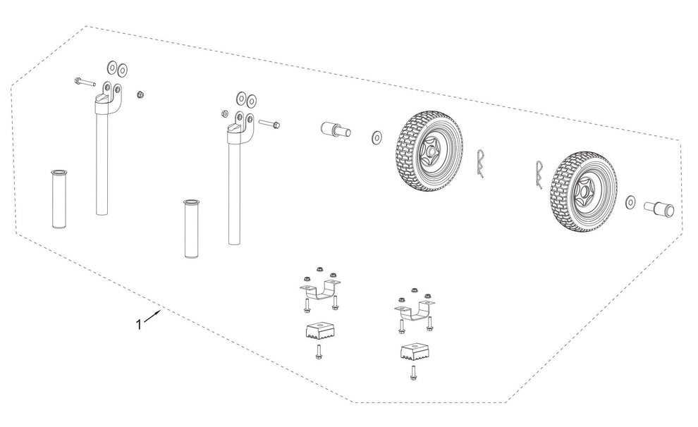 BE9000 Generator Wheel and Handle Set Assembly Parts by BE Power Equipment