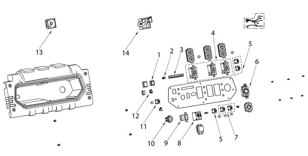 BE9000 Generator Control Panel Assembly Parts by BE Power Equipment