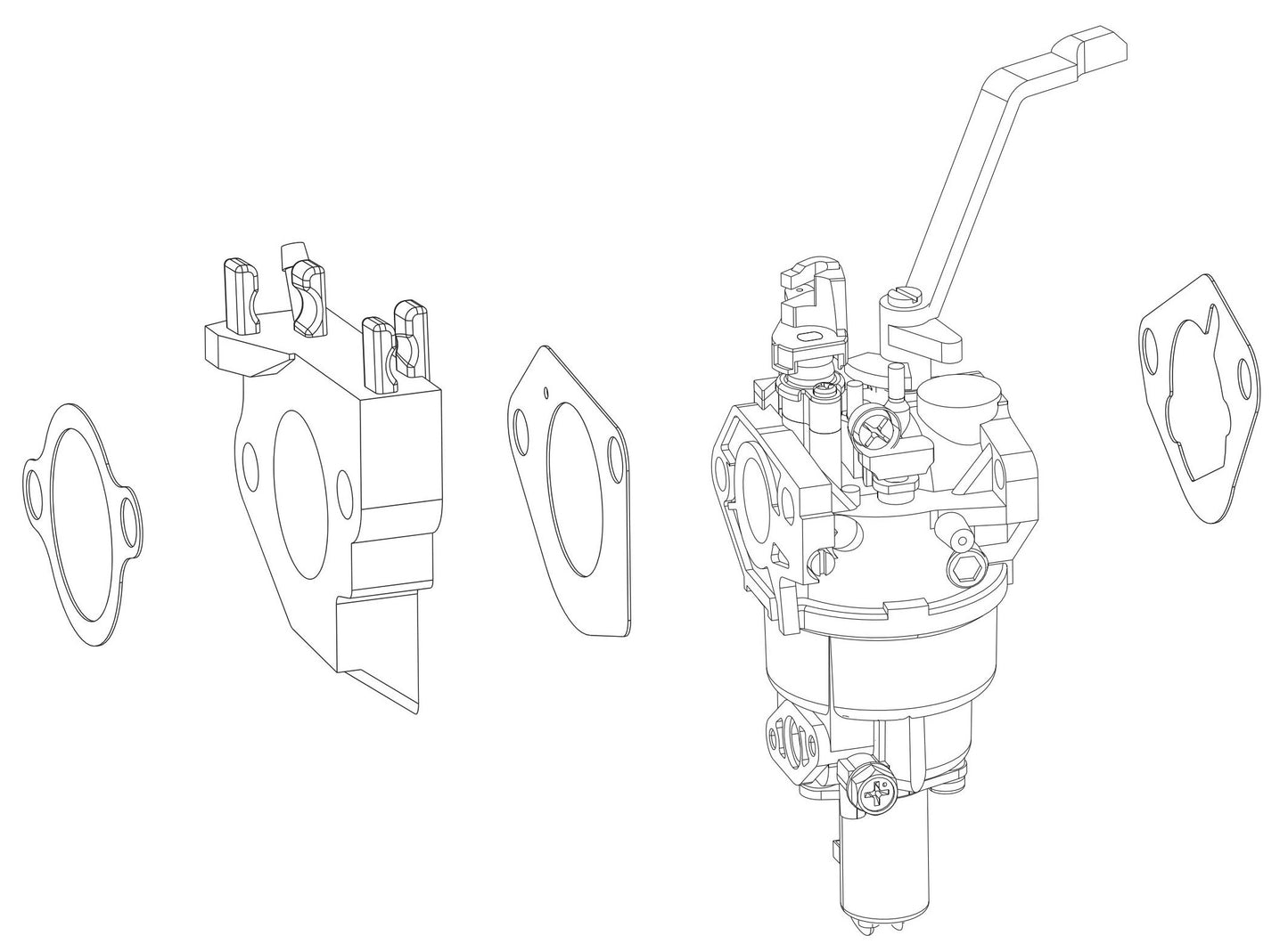 BE9000 Generator Carburetor Assembly Parts by BE Power Equipment