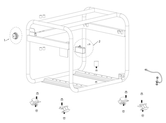 BE9000 Generator Frame Assembly Parts by BE Power Equipment