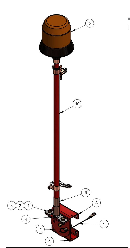 BDF6048B Bacon Light assembly Parts By Allen Engineering