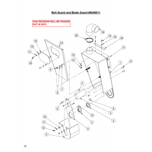 CC7874XL Belt Guard And Blade Guard