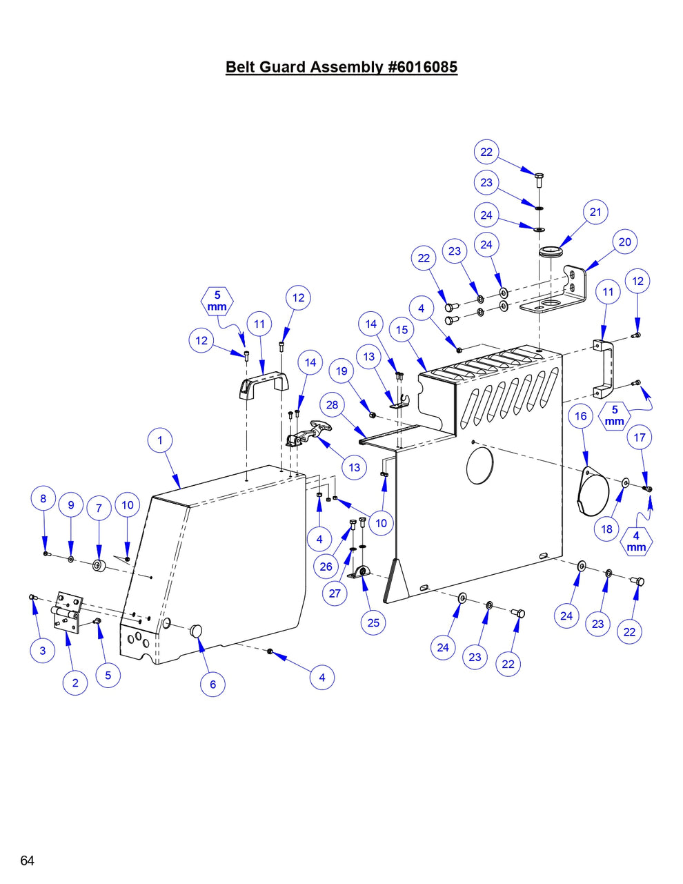 CC9074DK Belt Guard Assembly Parts