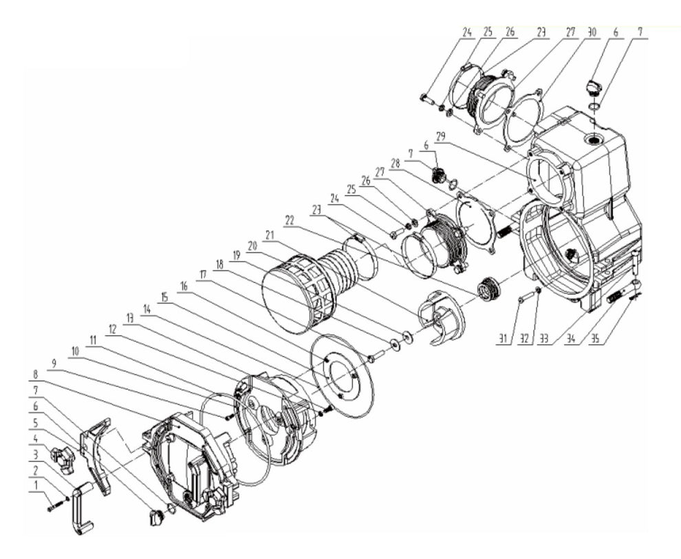 BE TP-4013HM 4" Trash Water Pump Assembly Parts by BE Power Equipment