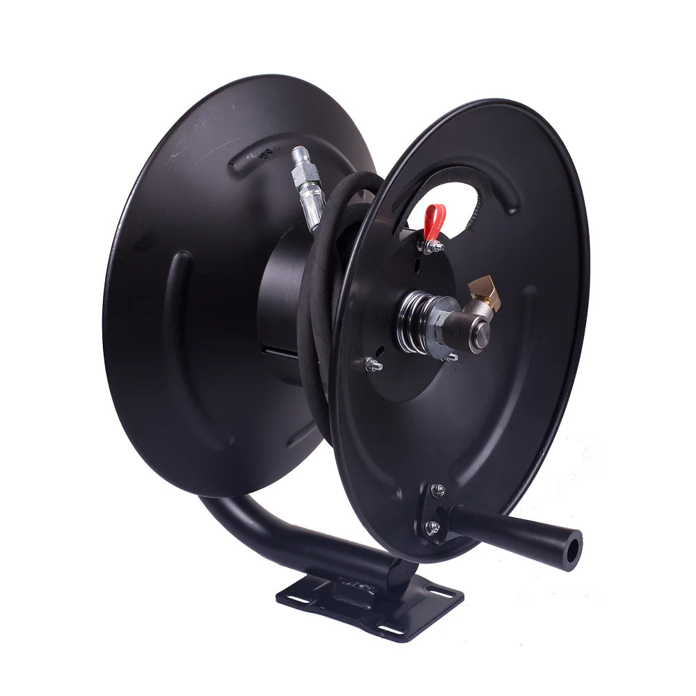 85.402.001K 100' High Pressure Hose Reel Kit with Whip Hose 5000 Psi – BE Power