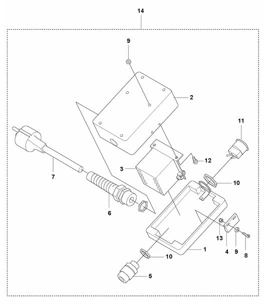 BG 245 E Electric Box Assembly Parts