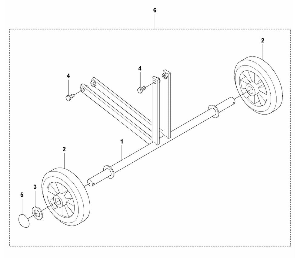 BG 245 E Transport Device Assembly Parts by Husqvarna