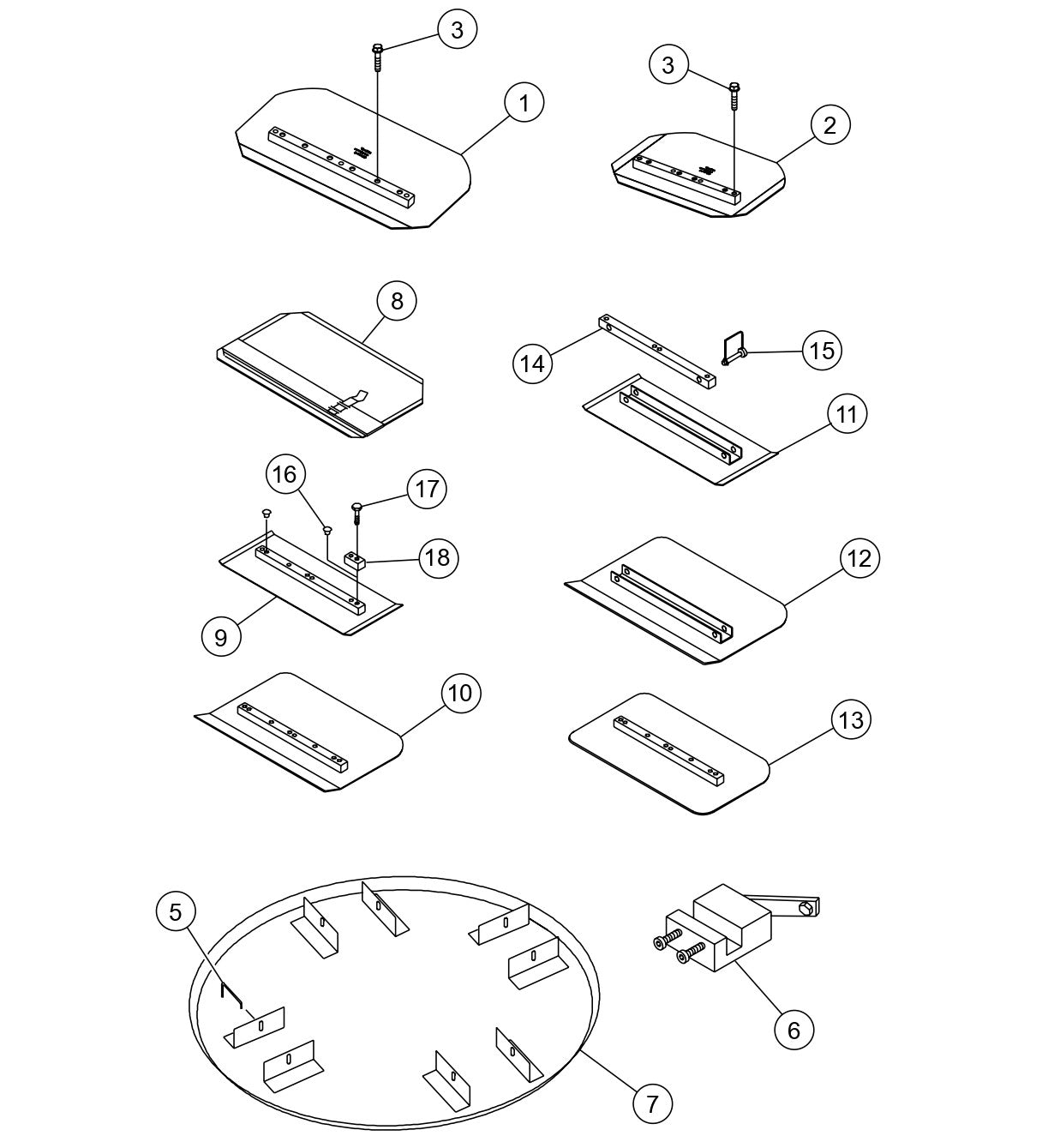 BH11C Blades And Pan Assembly Parts for BH90C Trowels by Multiquip Whiteman