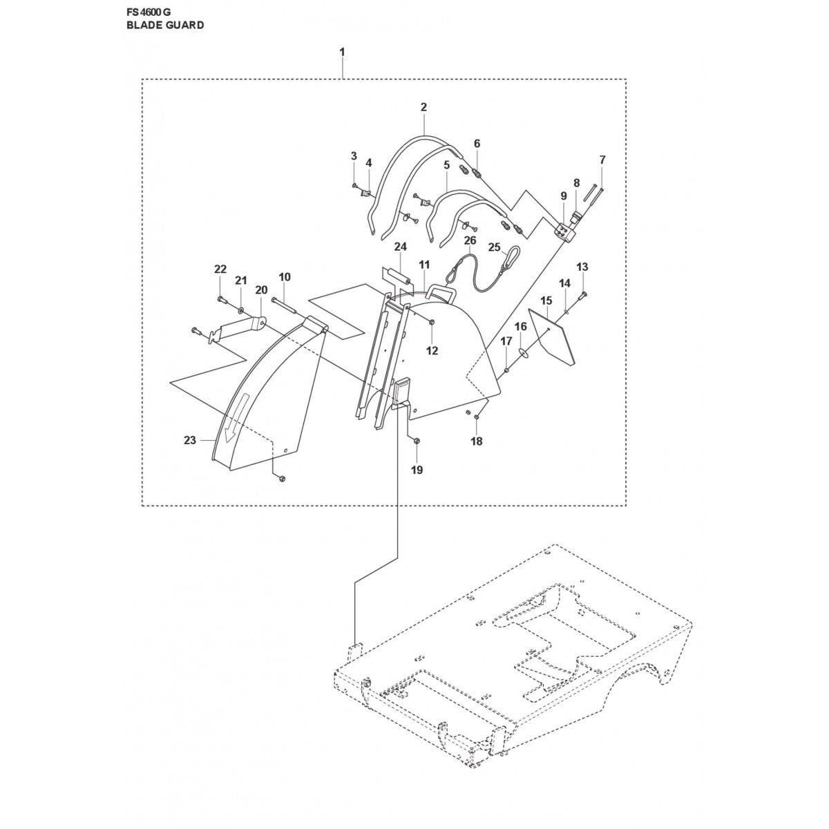 Blade Guard Parts For FS4600 G By Husqvarna
