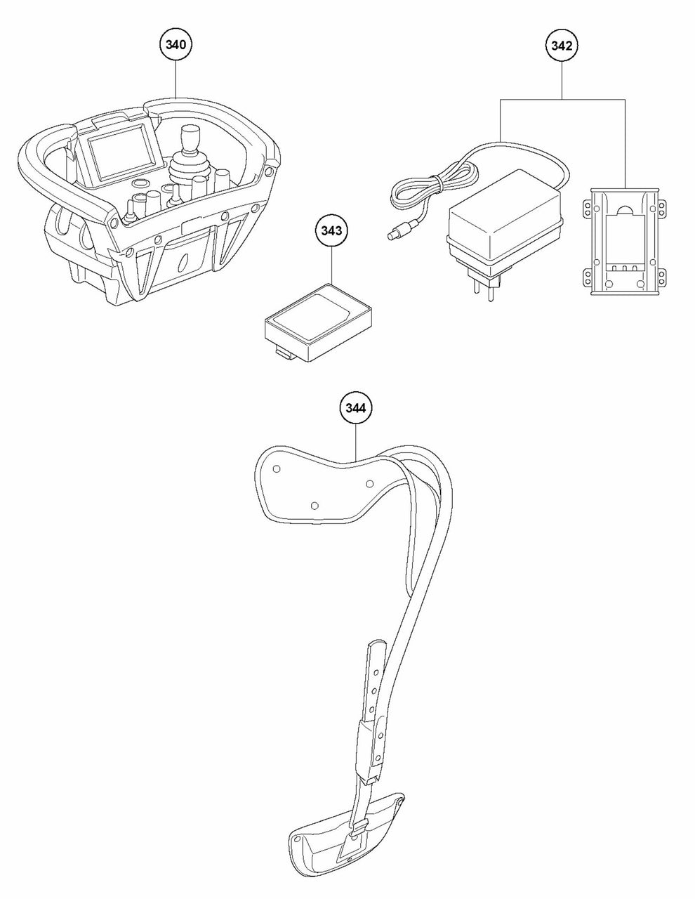 BMC 335 Remote Control Assembly Parts by Husqvarna