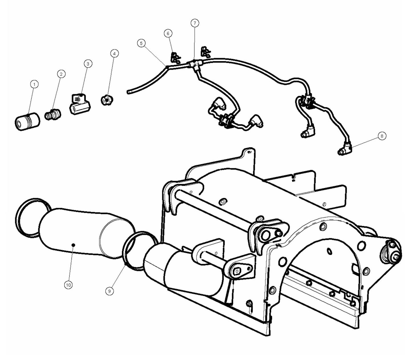 BMC 335 Water System and Dust Hose Assembly Parts