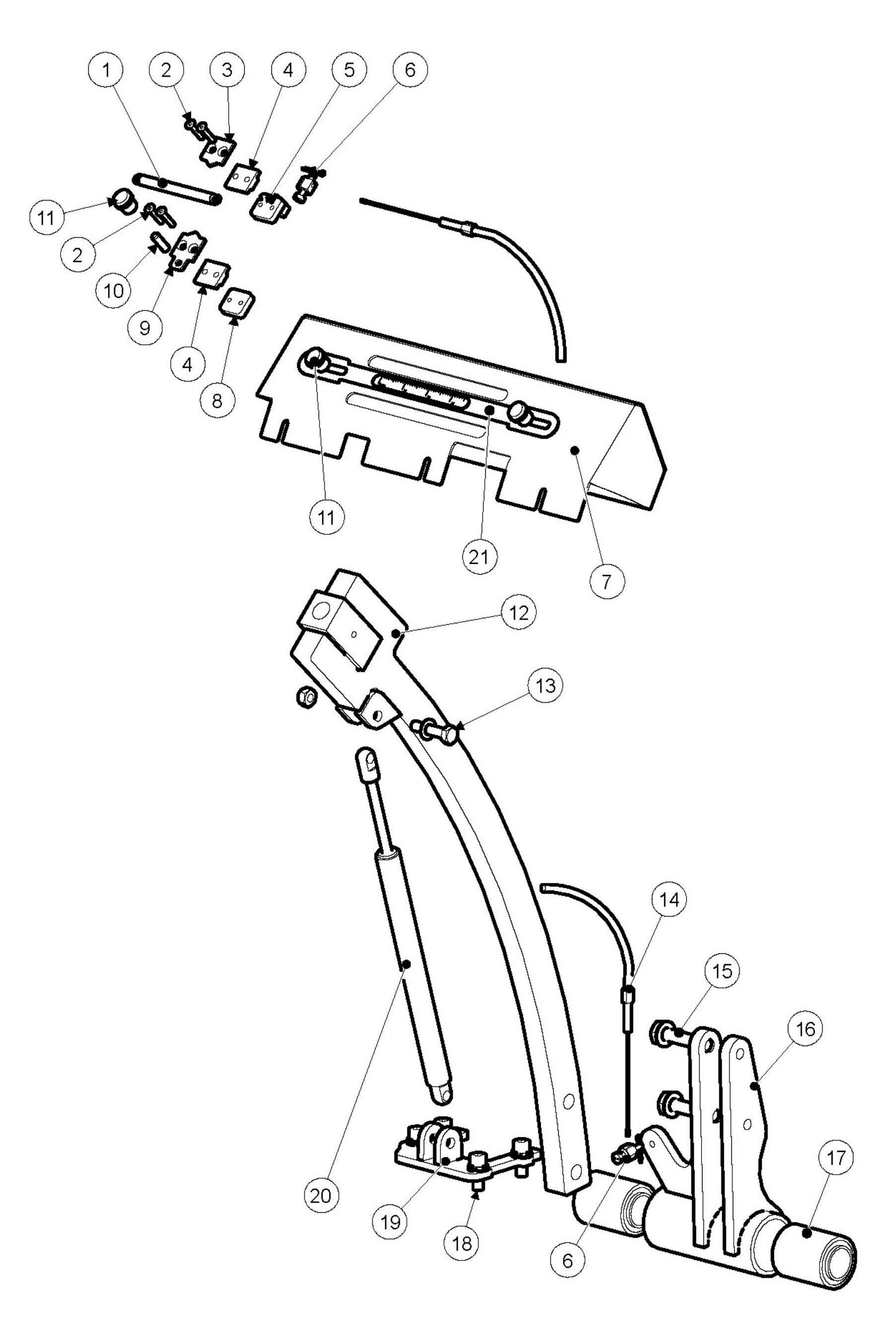 BMC 335 Height Adjustment Support and Depth Adjustment Assembly Parts