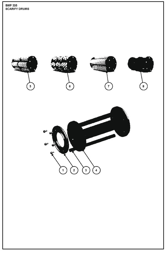Scarify Drums Parts For BMC 335 By Husqvarna