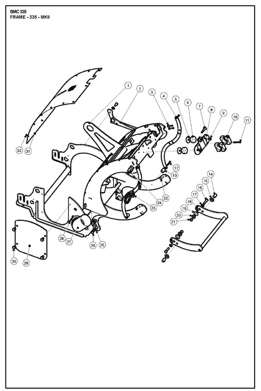 Frame - 335 - MKII Parts For BMC 335 By Husqvarna