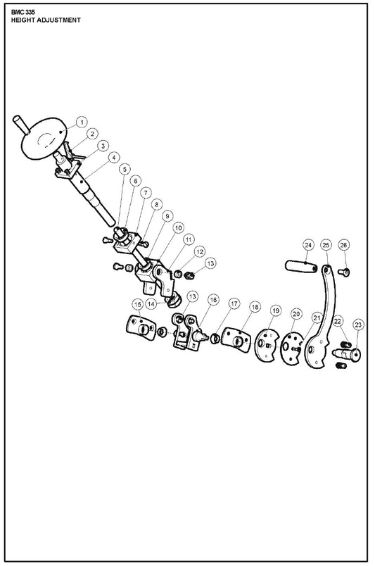 Height Adjustment Parts For BMC 335 By Husqvarna