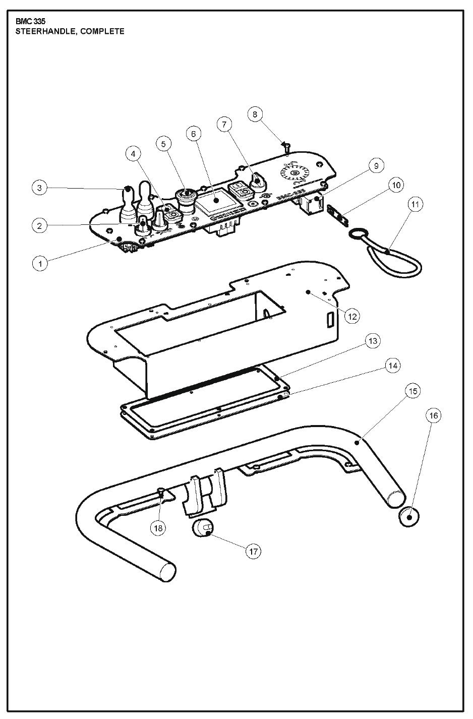 Steerhandle, Complete Parts For BMC 335 By Husqvarna