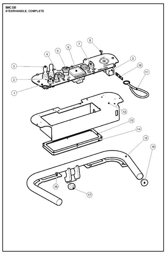 Steerhandle, Complete Parts For BMC 335 By Husqvarna