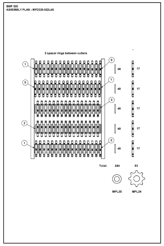 Assembly Plan - MPD335-522L4S Parts For BMC 335 By Husqvarna
