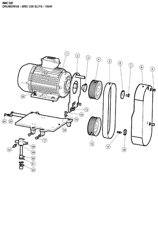Drumdrive - BMC 335 Elite - 15kW Parts For BMC 335 By Husqvarna