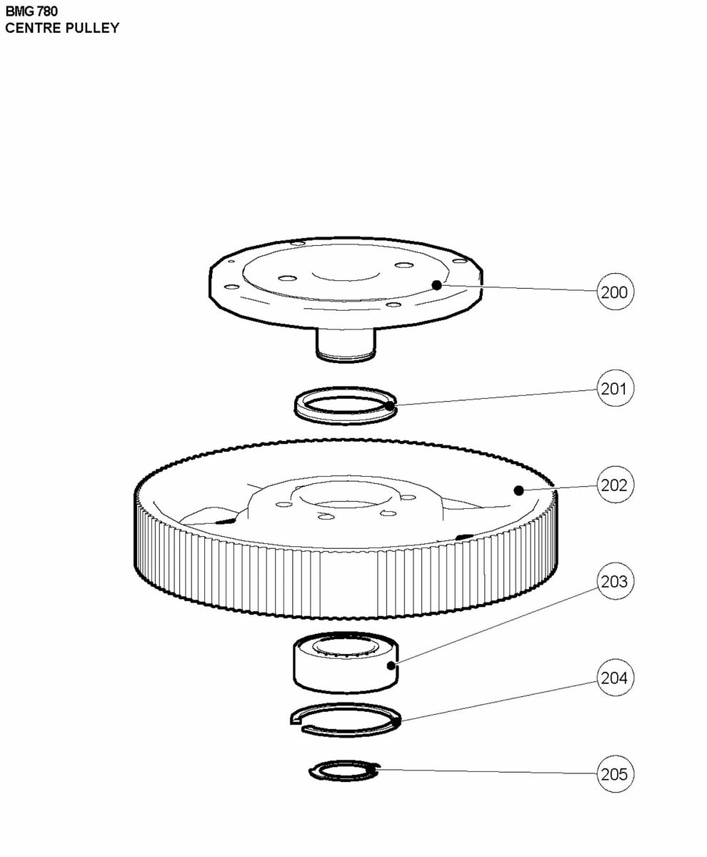 BMG 780 Centre Pulley Assembly Parts
