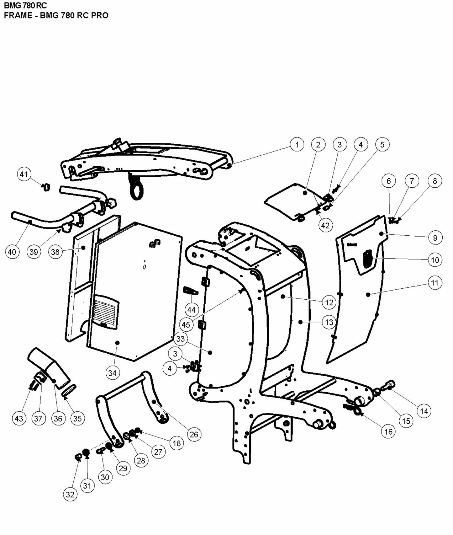 BMG 780 RC Frame - BMG 780 RC PRO Assembly Parts