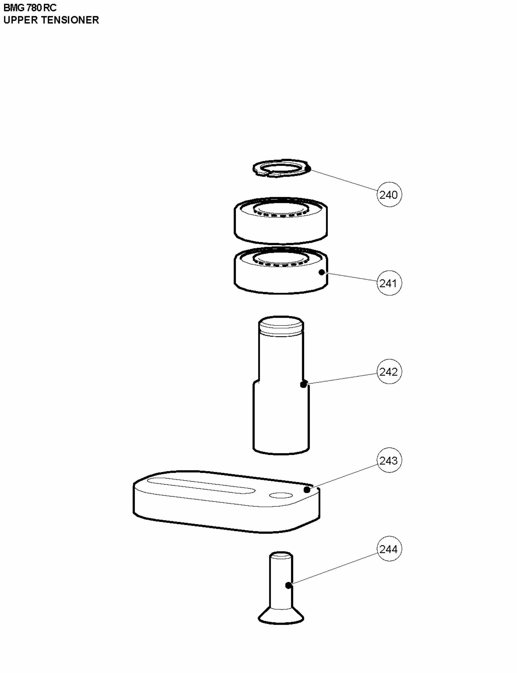 BMG 780 RC Upper Tensioner Assembly Parts