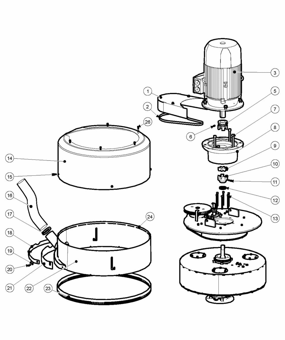 BMG 780 RC Upper Drive Assembly-1 Parts