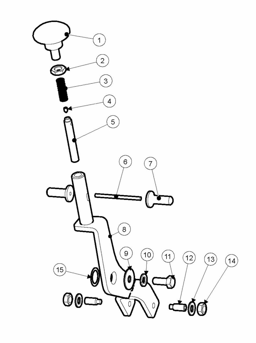 BMP 215 Lifting Handle Assembly Parts by Husqvarna