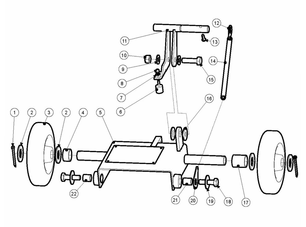 BMP 215 Wheel Bracket Assembly Parts by Husqvarna